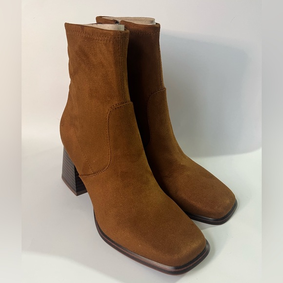 Marc Fisher Shoes - Marc Fisher Rodana Medium Brown Suede Ankle Boots 6